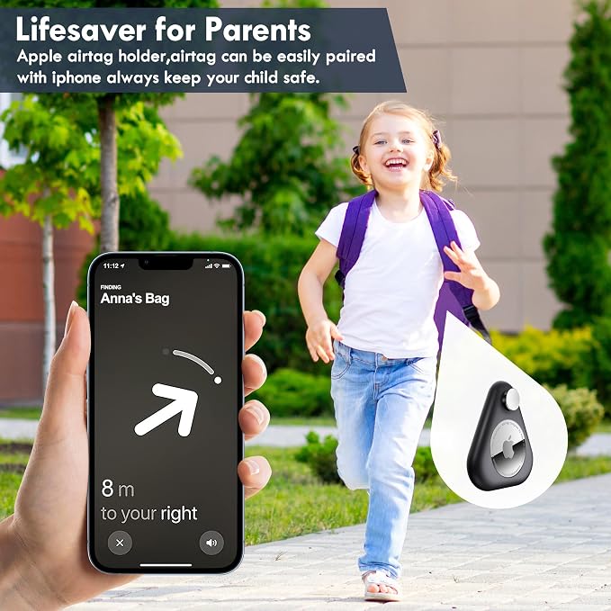 Airtag Holder for Kids Hidden 2 Pack Upgraded GPS Tracker Case, Anti-Removal - Image 6