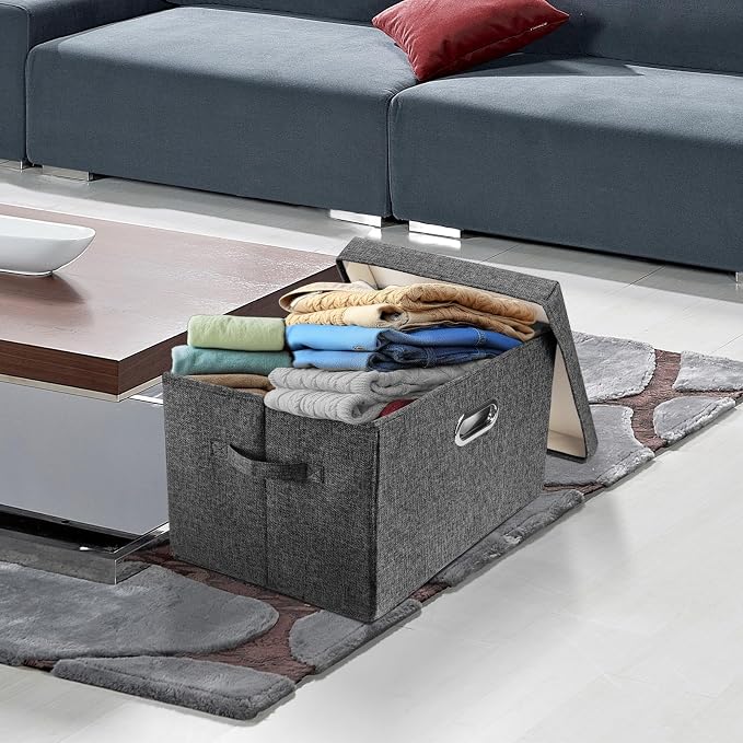 TYEERS Large Storage Bins with Lids, Collapsible, Fabric Storage Boxes - Image 5