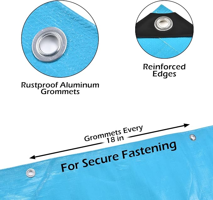 Tarps Heavy Duty Waterproof 12x16-12 mil Thick Camping Tent - Image 3