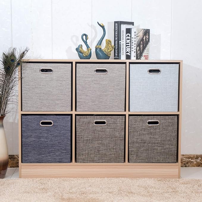 Posprica 3X Thicker Fabric Storage Cubes 13 inch Collapsible Storage Bins - Image 8
