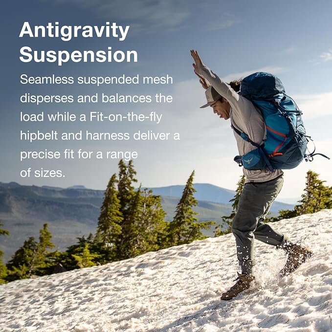 Osprey Atmos AG LT 50L Men's Backpacking Backpack, Scenic Valley/Green - Image 3