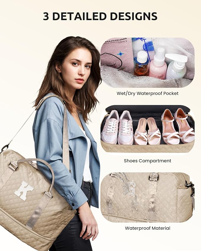 Girly Gifts for Women, Gifts for Women-Initial Travel Bag - Image 7