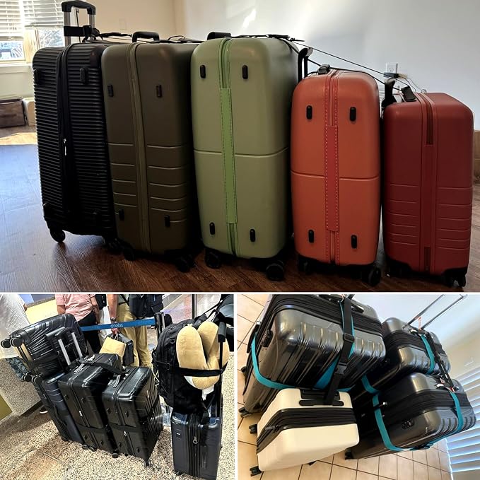 4Pack Luggage Straps for Suitcases, Travel Connector for Carry On Bag, Add Bag - Image 9