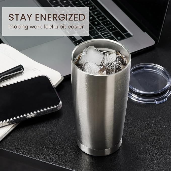 MEWAY 20oz Tumbler 12 Pack Double Wall Vacuum Insulated Travel Mug Bulk - Image 4