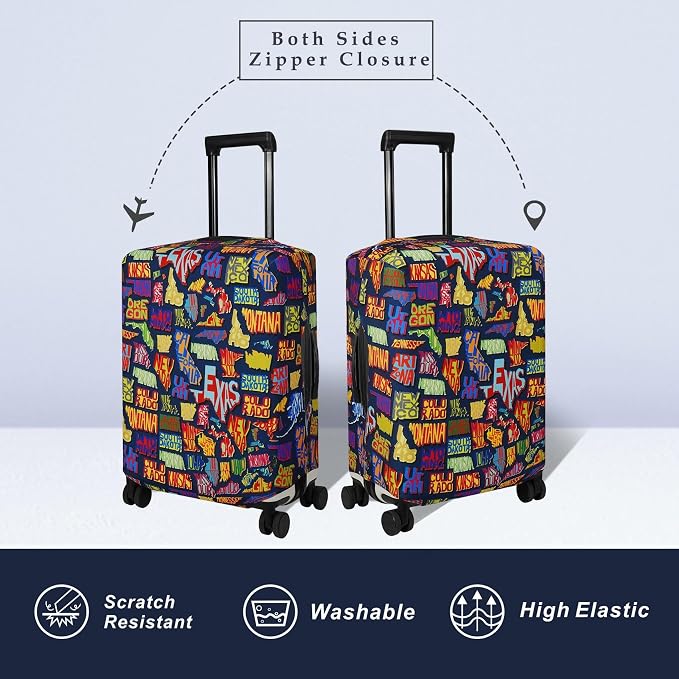 Explore Land Travel Luggage Cover Suitcase Protector Fits 31-32 Inch Case - Image 2