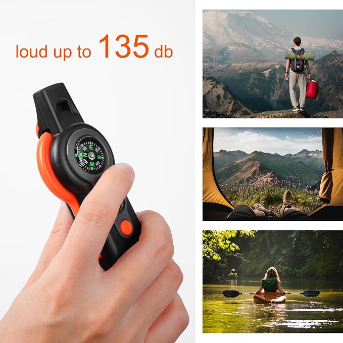 Emergency Survival Function Whistle, Outdoor Multifunctional Tool Safety Whistle - Image 4
