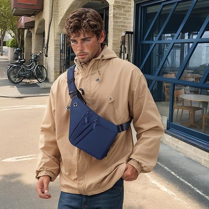 Anti Theft Crossbody Bags for Women Men, Slim Sling Bags - Image 7