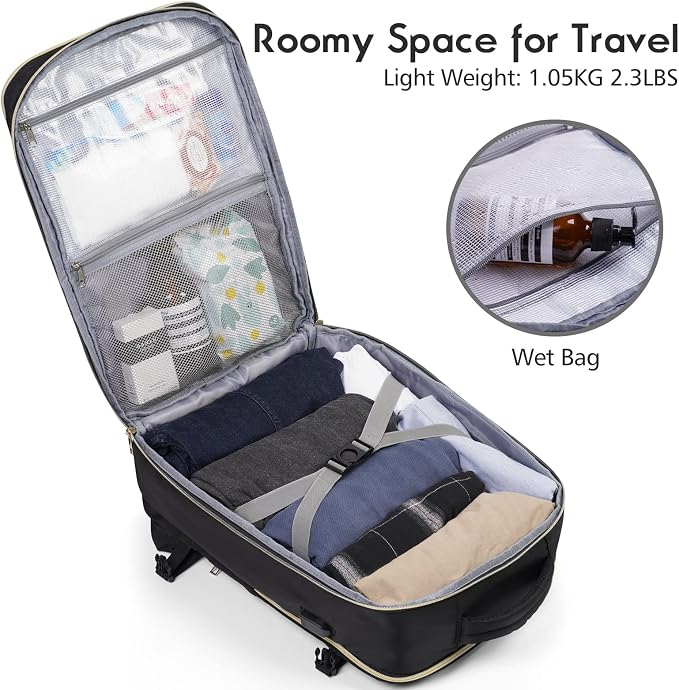 MOMUVO Travel Backpack for Women, Carry On Backpack Airline Approved - Image 2