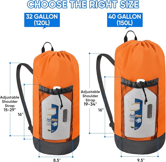 BALEINE 120L Laundry Bag Backpack, 900D Oxford Fabric Large Travel Laundry Bags - Image 2