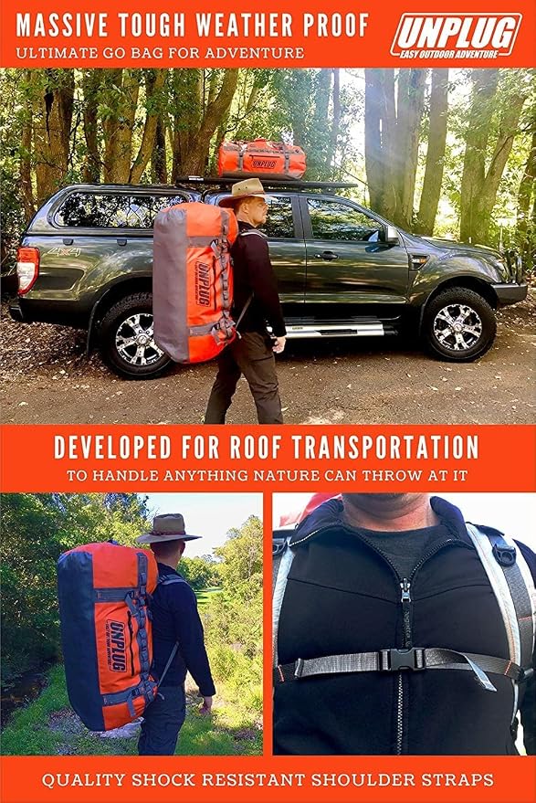 UNPLUG Ultimate Adventure Bag | 1680D Heavy Duty Waterproof Bag | Large Travel - Image 5