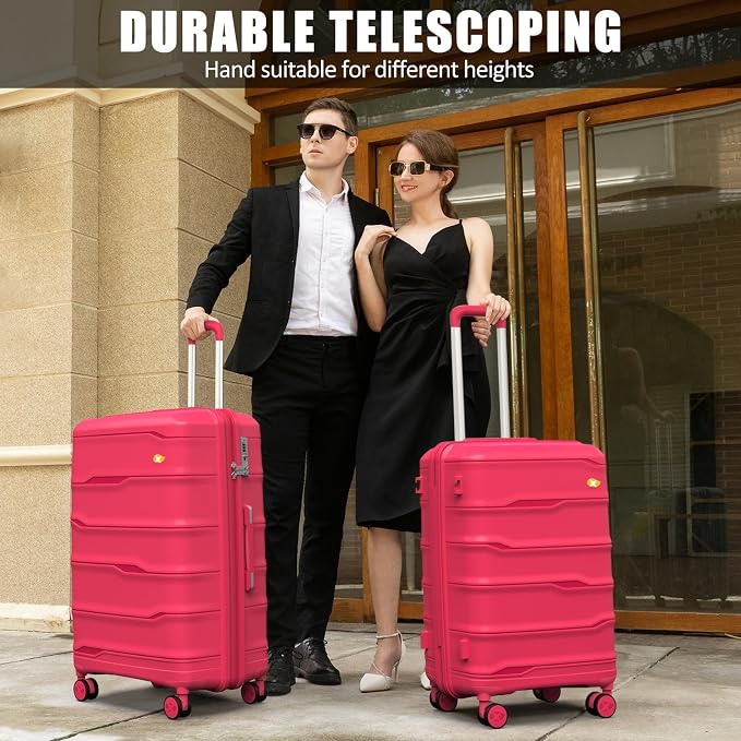 24 Inch Luggage with Spinner Wheels, Hard Shell Suitcase, Lightweight PP - Image 3