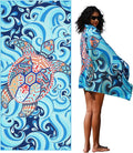 Microfiber Lightweight Thin Beach Towel Sand Free Quick Dry Absorbent Compact by WIDDONEN