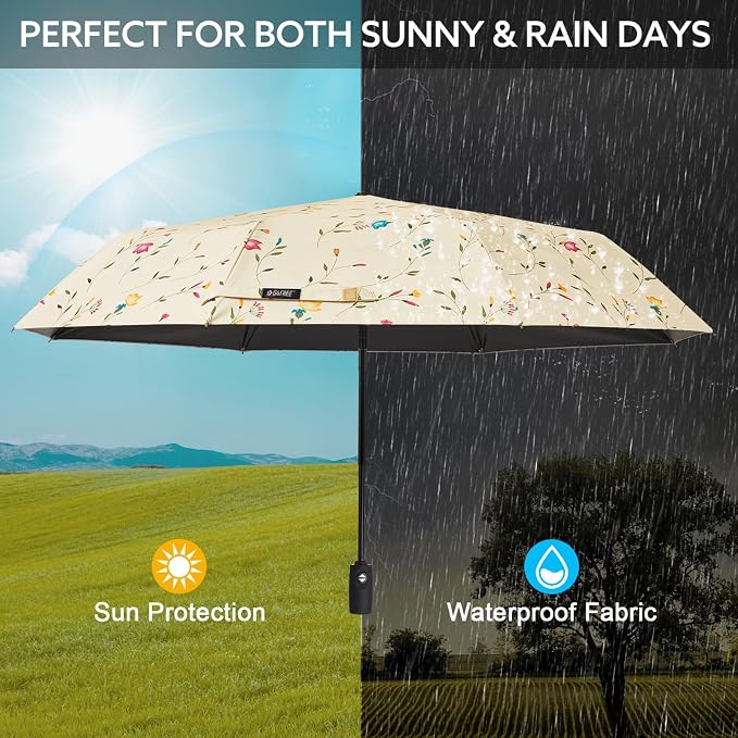 G4Free UPF 50+ UV Protection Large Travel Umbrella 42/46 Inch Auto Open Close - Image 5