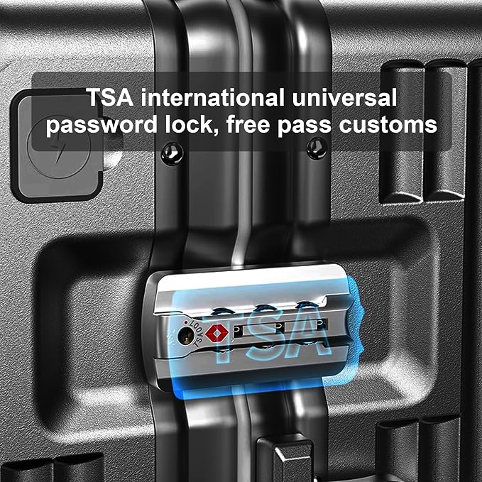 Zipperless Luggage, Polycarbonate Aluminum Hardshell, Expandable Carry-On - Image 5