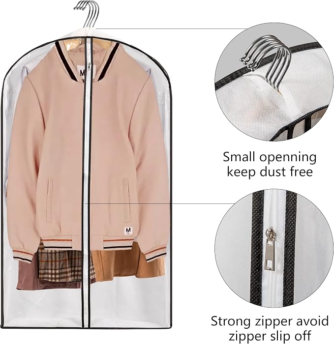 Hanging Clothes Storage with 4" Gusseted Garment Covers - Image 4