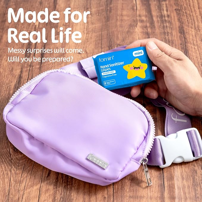 Fomin Mini Hand Sanitizer Wipes 8 Pack - Image 6