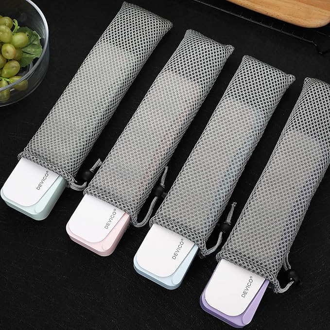DEVICO Travel Utensils, 18/8 Stainless Steel 4pcs Cutlery Set Portable Camp - Image 8