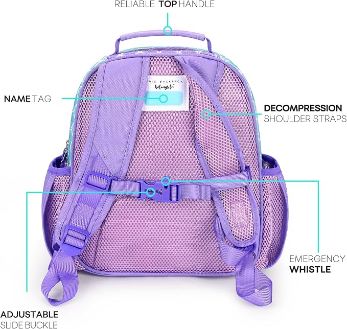 mibasies Toddler Backpack for Girls 2-4: Glitter Kids Backpacks for Girls - Image 3
