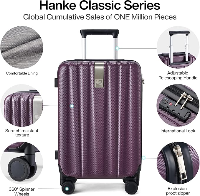 Hanke Luggage Sets 2 piece Carry On Luggage - Image 3