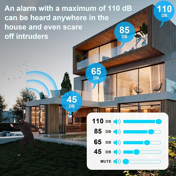 SanJie Wireless Door Chime Sensor, When Door Opens, Entry Alarm - Image 6