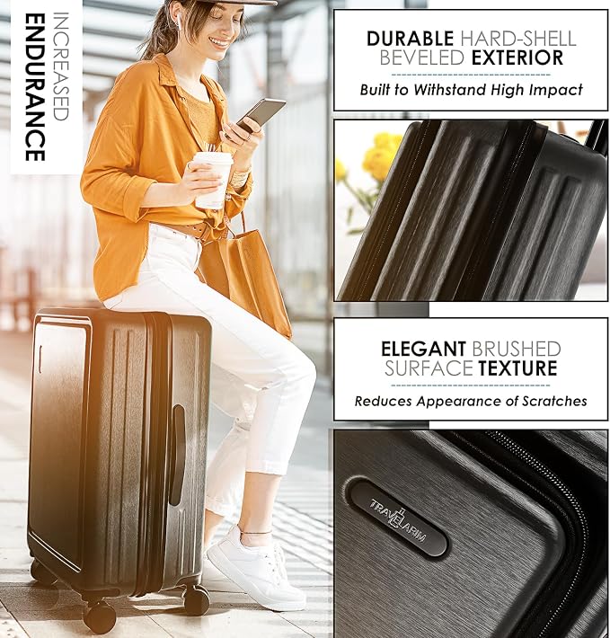 Hard Shell Luggage Sets with Spinner Wheels 4 Piece, Expandable Large Suitcases - Image 5