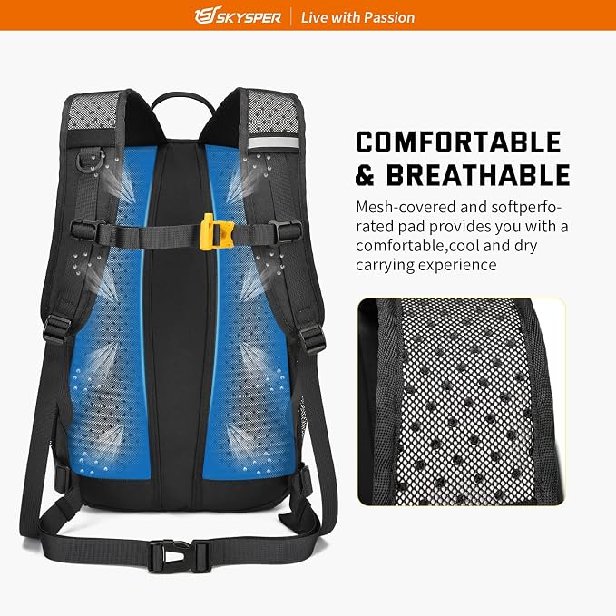 SKYSPER Small Hiking Daypack, 20L Lightweight Travel Backpacks Day Hike Pack - Image 4