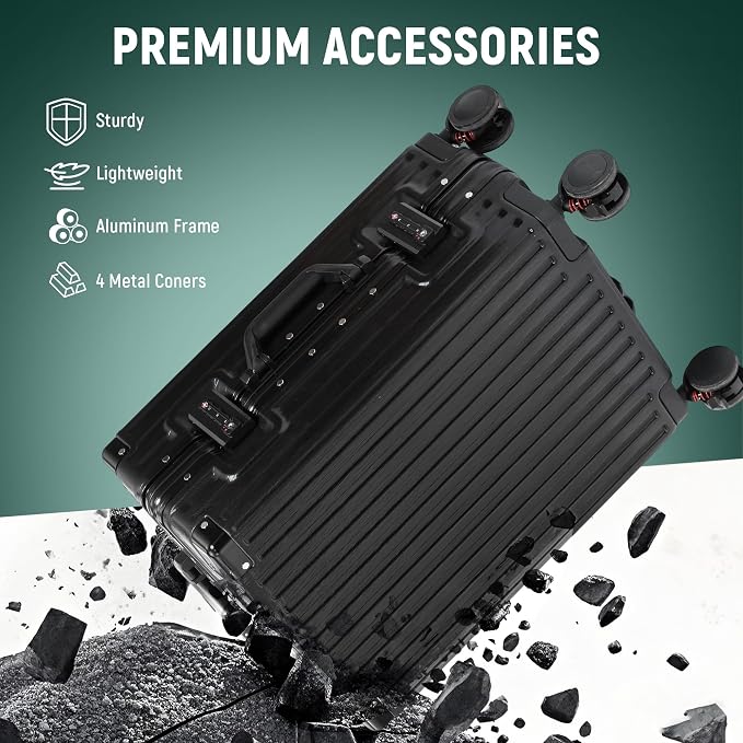 UrbanExporer 24 Inch Check In Hardside Zipperless Luggage - Image 6