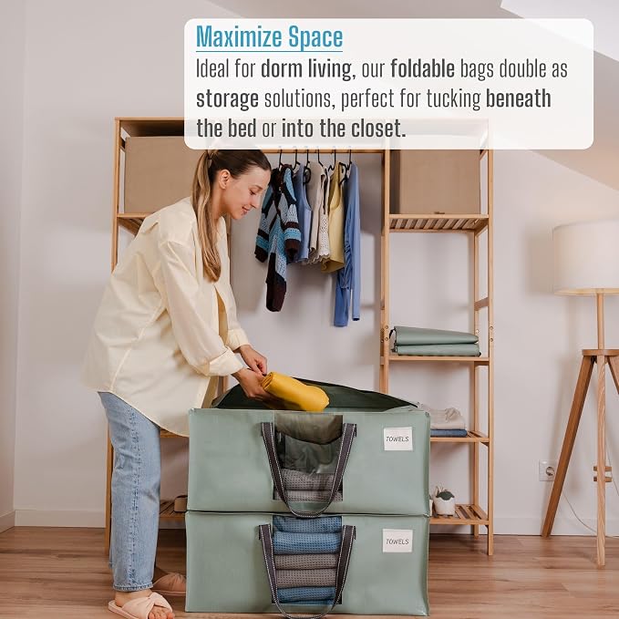VENO 4 Pack Moving Bags for College, Heavy-Duty Storage Totes, Moving Boxes and - Image 4