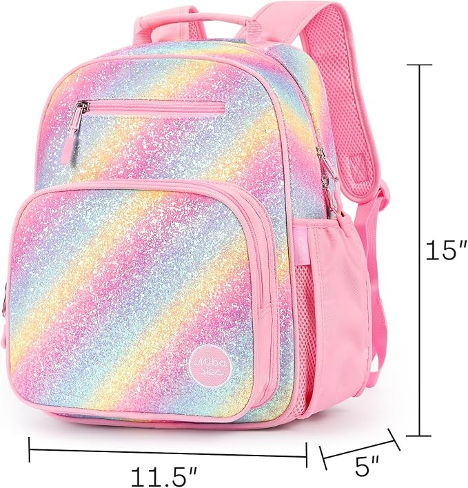 mibasies Girls Backpack 5-8: Glitter Kids Backpacks - Image 3