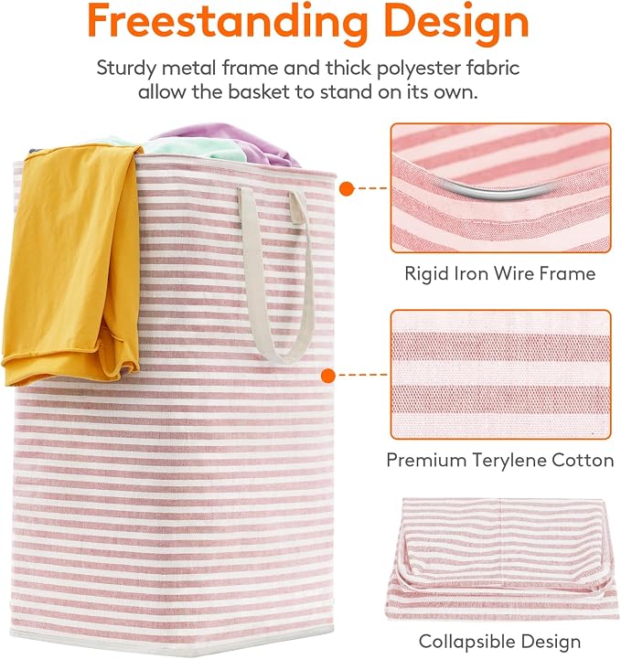 Lifewit 2 Pack Laundry Hamper Large Collapsible Laundry Basket, Freestanding - Image 2