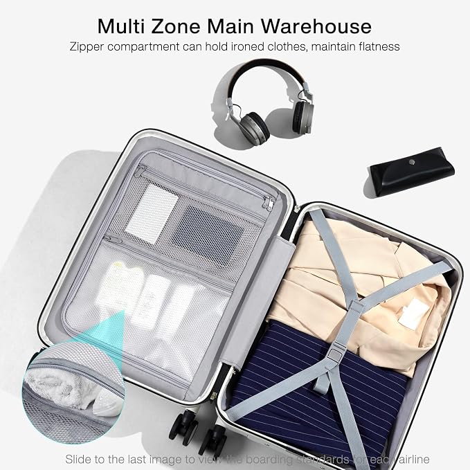 Hanke Grace Expandable Carry On Luggage - Image 12