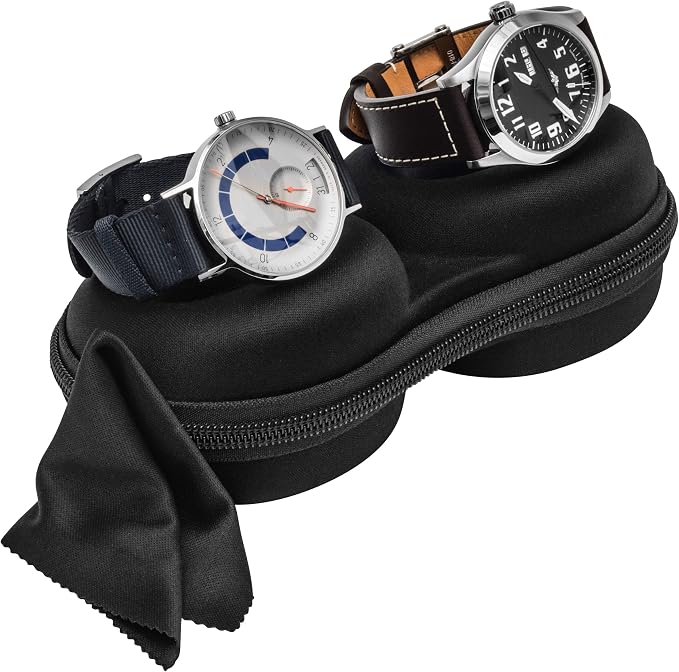 Double Watch Travel Case Storage Holder Box - Image 7