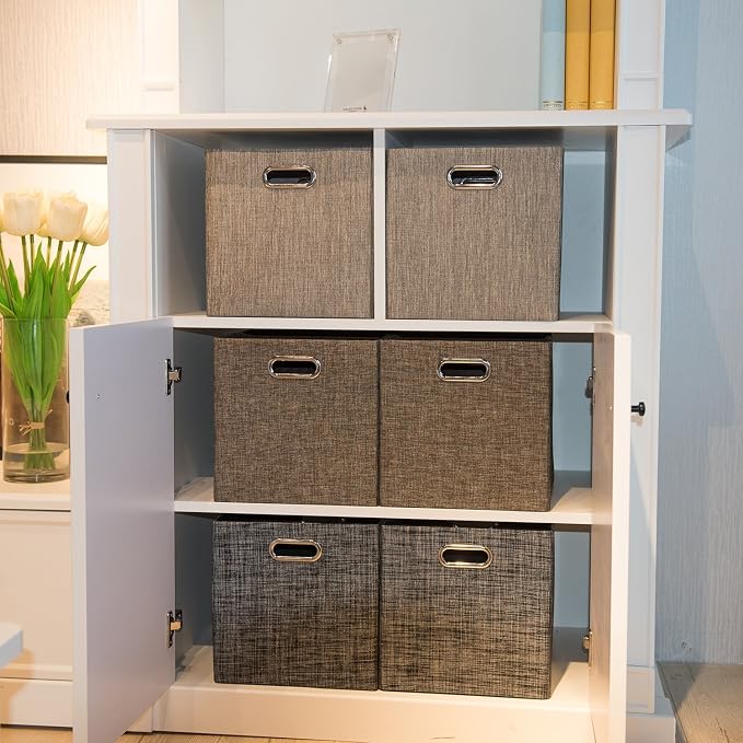 Posprica Collapsible Storage Cubes, 11×11 Heavy Duty Fabric Stroage Basket Bins - Image 9