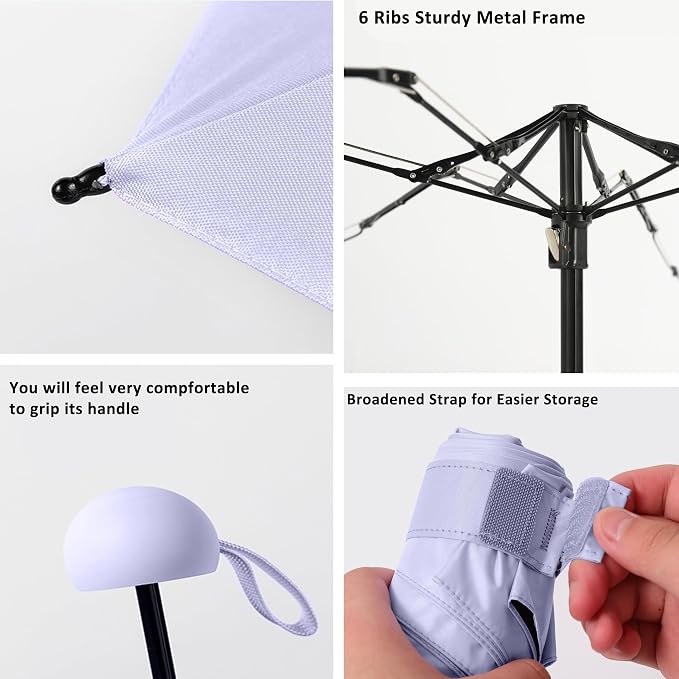 BAODINI Travel Mini Umbrella for Purse - Image 5