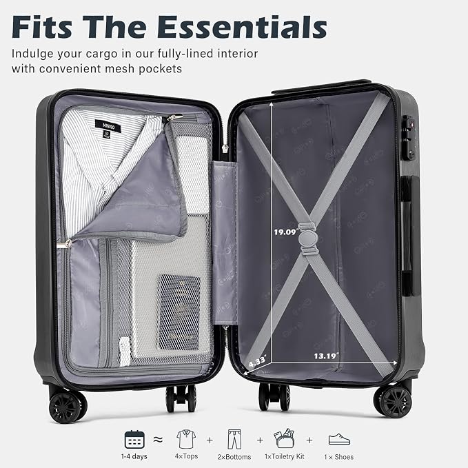 Coolife Luggage Suitcase PC+ABS - Image 6