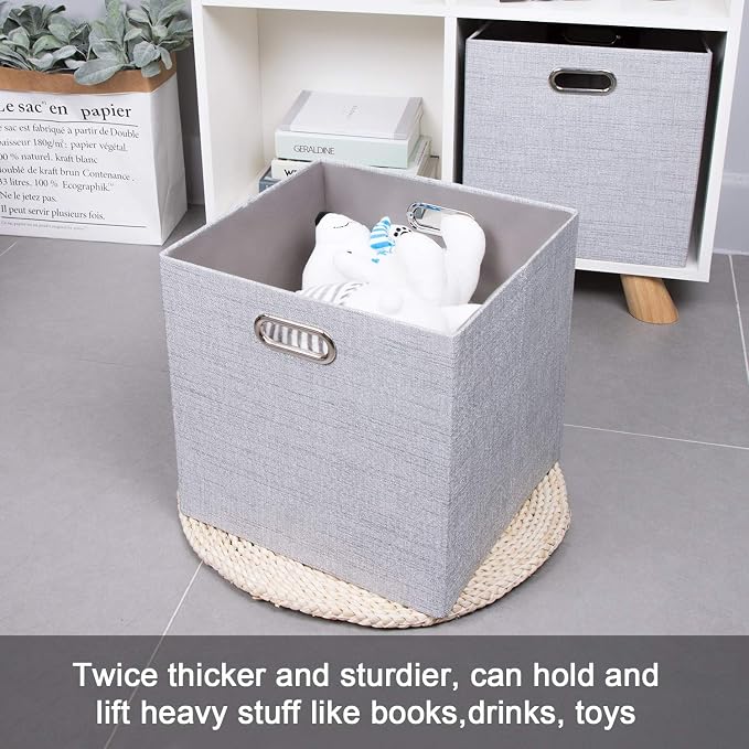 Thicker Fabric Storage Cubes 13 inch Collapsible Storage Bins - Image 7