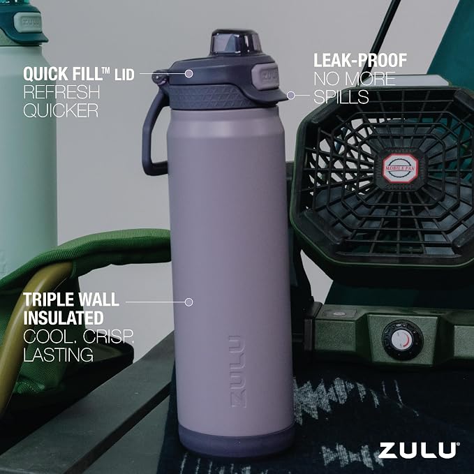 ZULU Powerfill Pro 40oz Stainless Steel Water Bottle - Image 3