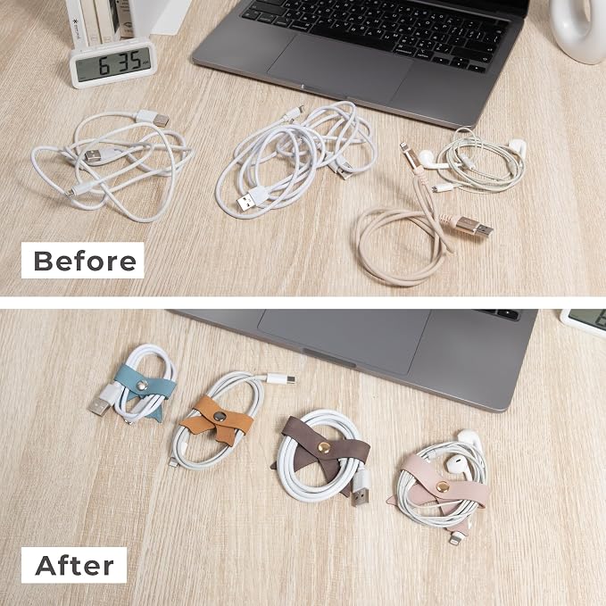 SenseAGE 5 Pack Cord Organizer, Bow Cord Keeper, Cable Organizer USB holder - Image 5