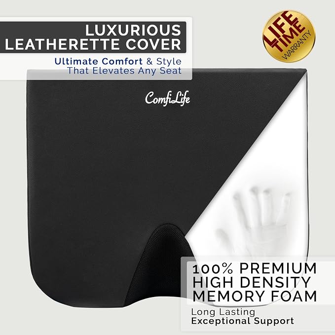 ComfiLife Car Seat Cushion – Premium Wedge Memory Foam Car Cushions - Image 3