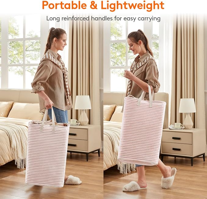 Lifewit 2 Pack Laundry Hamper Large Collapsible Laundry Baskets, Freestanding - Image 5