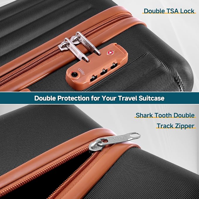 Hoteel Luggage 6-piece Set, 360° Universal Suitcases - Image 3