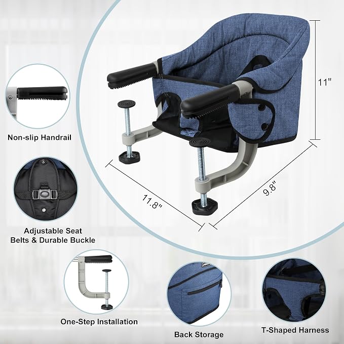 Hook On High Chair, Jozzve Baby High Chair, Portable High Chair - Image 7