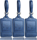 Teskyer Luggage Tags, 3 Pack Premium PU Leather Luggage Tags by TESKYER
