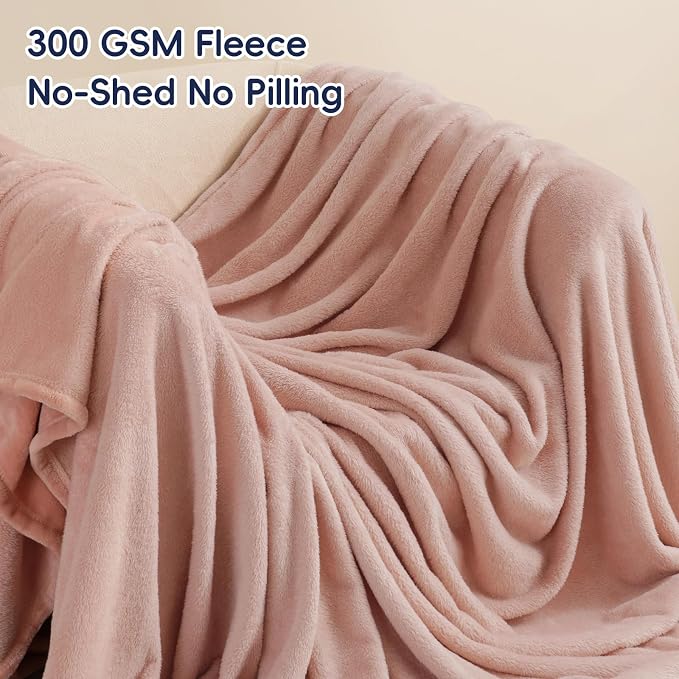 PHF Ultra Soft Fleece Blanket Twin Size, No Shed No Pilling Luxury Plush Cozy - Image 3