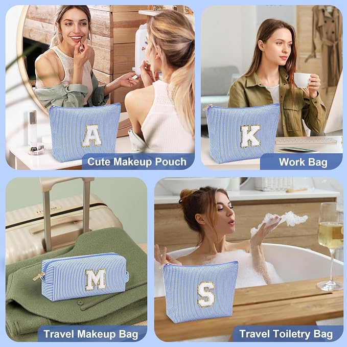 YOOLIFE Travel Makeup Bag for Women, Initial Make Up Bag - Image 6