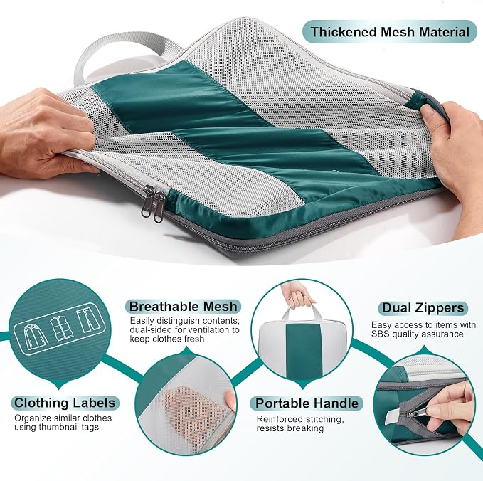 10 Set Compression Packing Cubes - Image 6