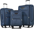 Merax Softside Luggage Set Softshell Lightweight 3 Piece Spinner Suitcase 22" by Merax