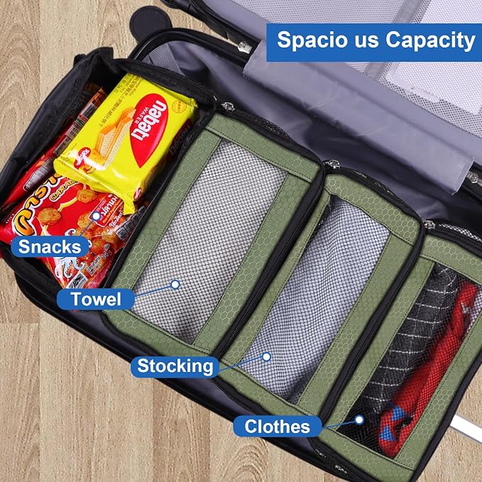 Suitcase Organizer, Travel Luggage Organizer Portable Hanging Travel Shelves - Image 3