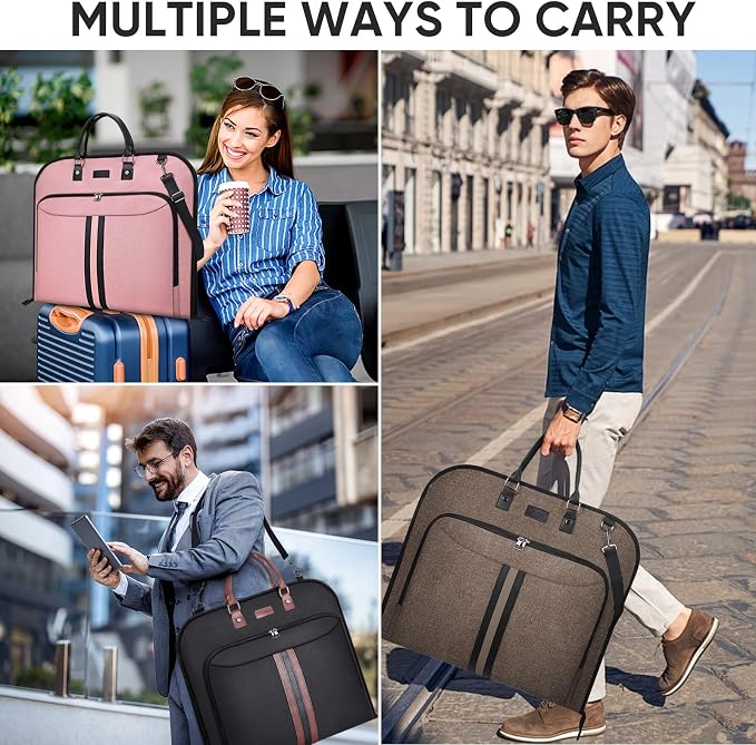 BALEINE Foldable Garment Bags For Travel, Carry On Garment Bags for Hanging - Image 6