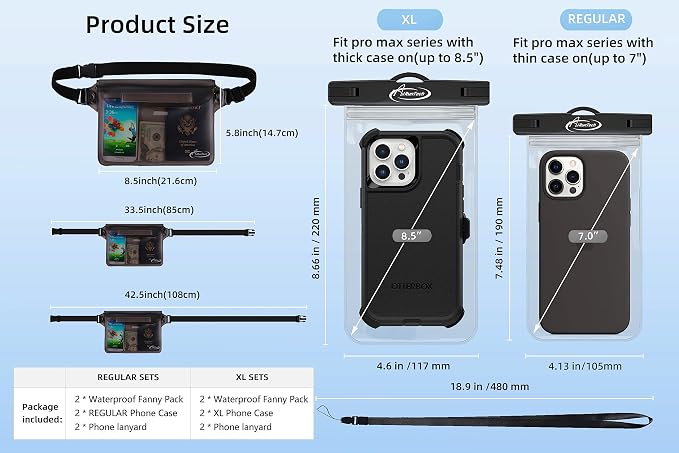 AiRunTech Waterproof Fanny Pack, Waterproof Phone Pouch - Image 3